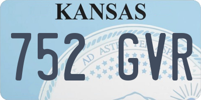 KS license plate 752GVR