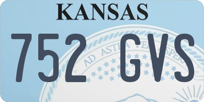 KS license plate 752GVS
