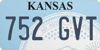 KS license plate 752GVT
