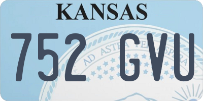 KS license plate 752GVU