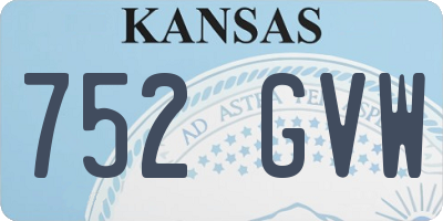 KS license plate 752GVW