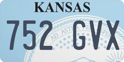 KS license plate 752GVX