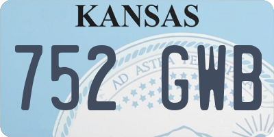 KS license plate 752GWB