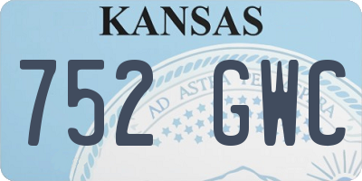 KS license plate 752GWC