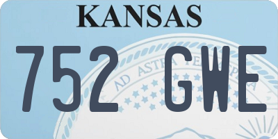 KS license plate 752GWE