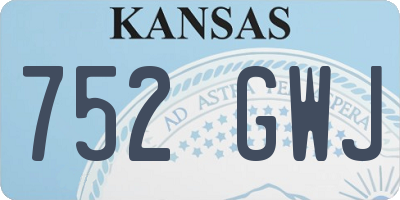 KS license plate 752GWJ