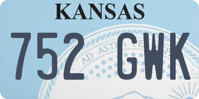 KS license plate 752GWK