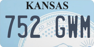 KS license plate 752GWM