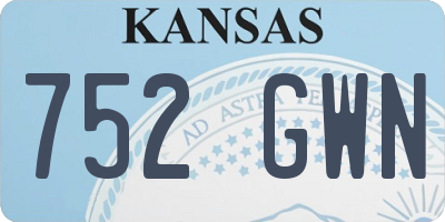 KS license plate 752GWN