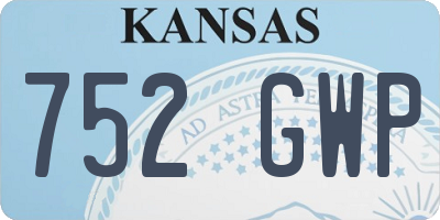 KS license plate 752GWP