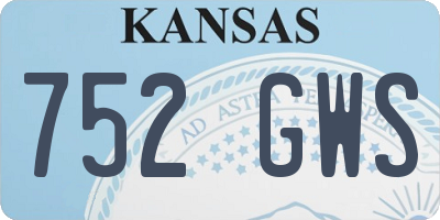 KS license plate 752GWS