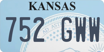 KS license plate 752GWW