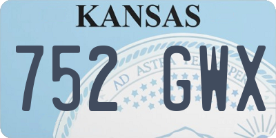 KS license plate 752GWX