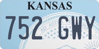 KS license plate 752GWY