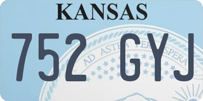 KS license plate 752GYJ
