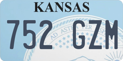 KS license plate 752GZM