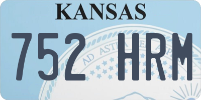 KS license plate 752HRM