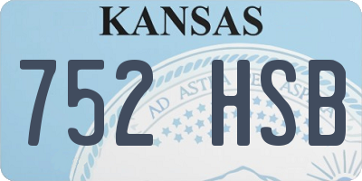 KS license plate 752HSB