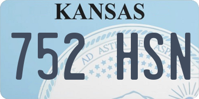 KS license plate 752HSN