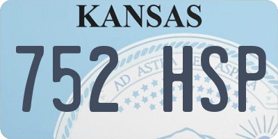 KS license plate 752HSP