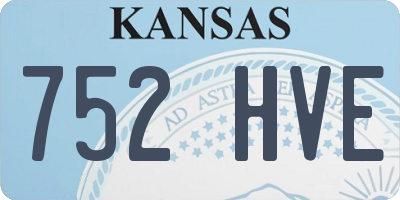 KS license plate 752HVE