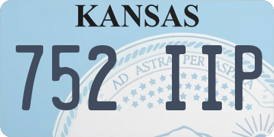 KS license plate 752IIP