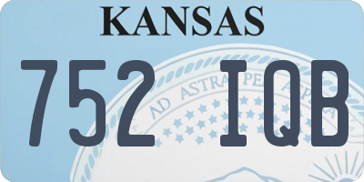 KS license plate 752IQB