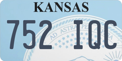 KS license plate 752IQC
