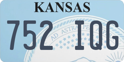 KS license plate 752IQG