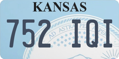 KS license plate 752IQI