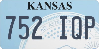 KS license plate 752IQP