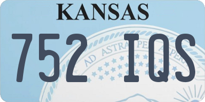KS license plate 752IQS