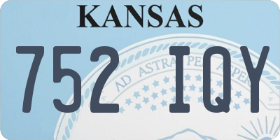 KS license plate 752IQY