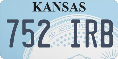 KS license plate 752IRB
