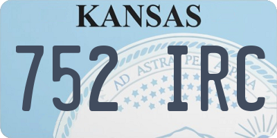 KS license plate 752IRC