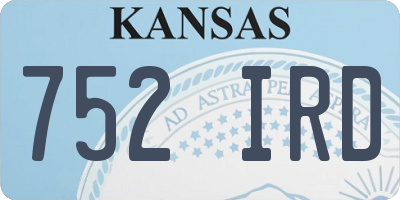 KS license plate 752IRD