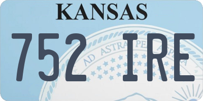 KS license plate 752IRE