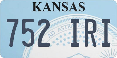 KS license plate 752IRI
