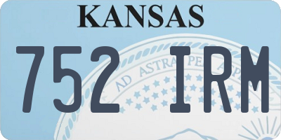 KS license plate 752IRM