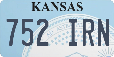 KS license plate 752IRN