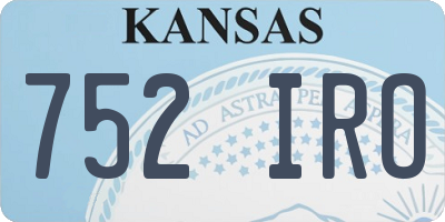 KS license plate 752IRO