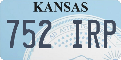 KS license plate 752IRP