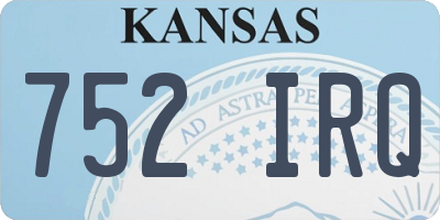 KS license plate 752IRQ