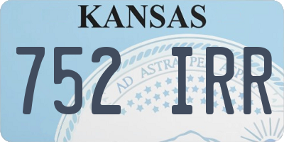 KS license plate 752IRR