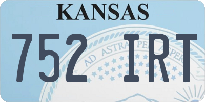 KS license plate 752IRT