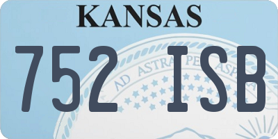KS license plate 752ISB