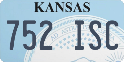 KS license plate 752ISC