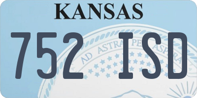 KS license plate 752ISD