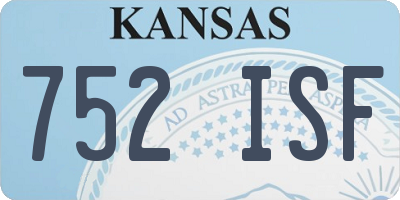 KS license plate 752ISF