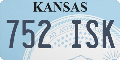 KS license plate 752ISK